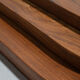 Trio of oval teak trays or cups