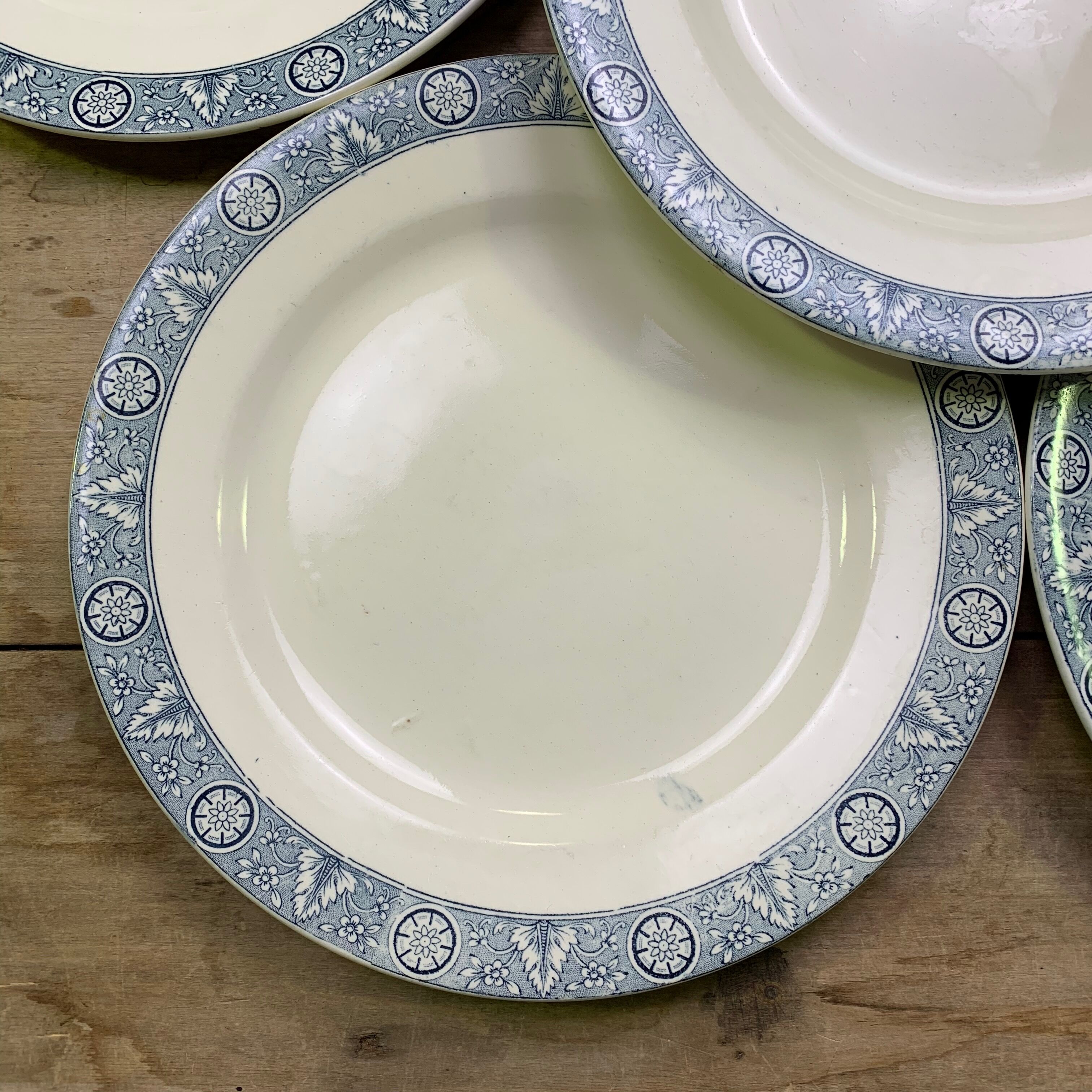 Set of 6 dinner plates Earth iron Lamartine