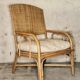 Bamboo and rattan armchair