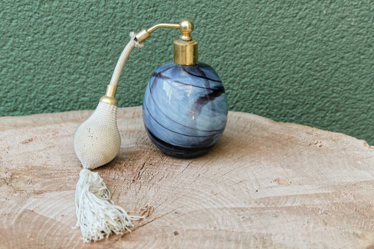 Set of 5 old glass perfume sprays