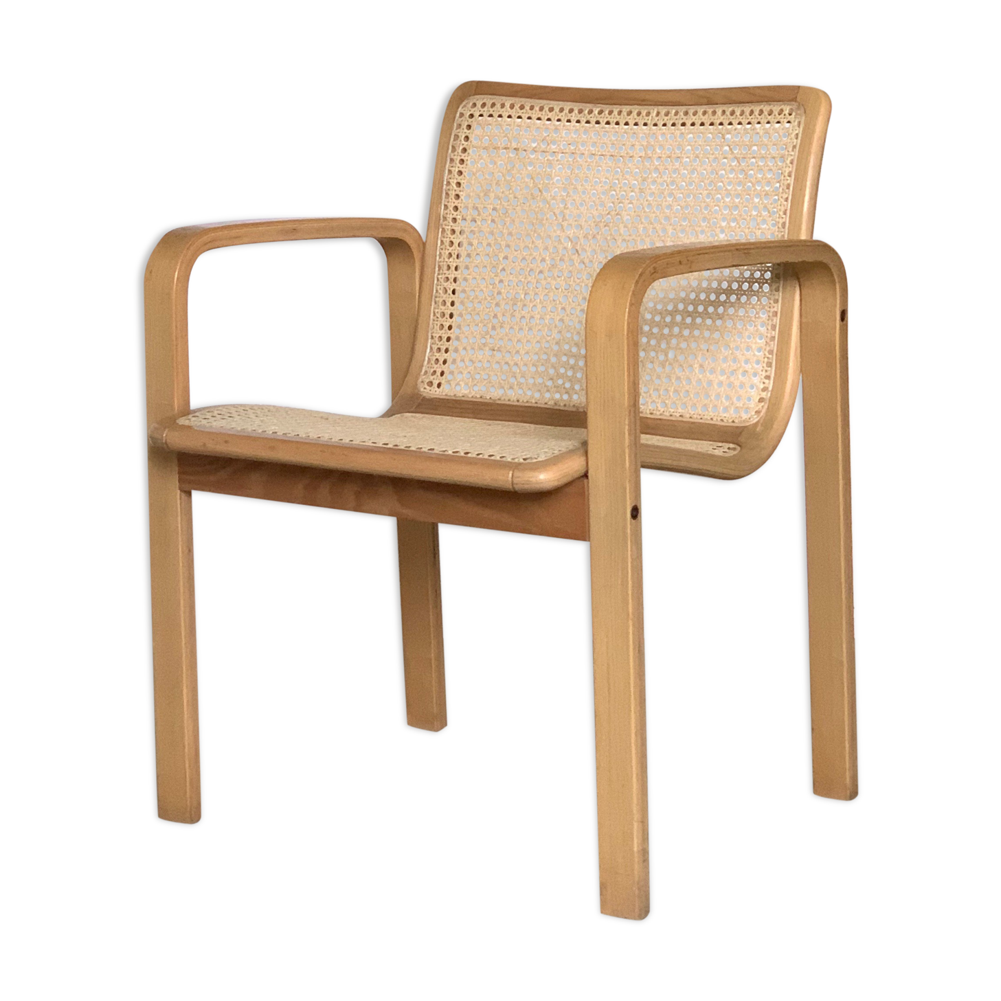 Fauteuil vintage en cannage