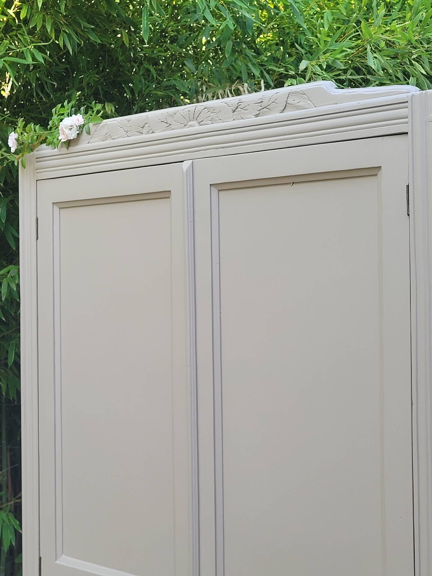 Renovated antique wardrobe - solid wood