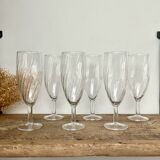 6 Vintage Twisted Flutes France