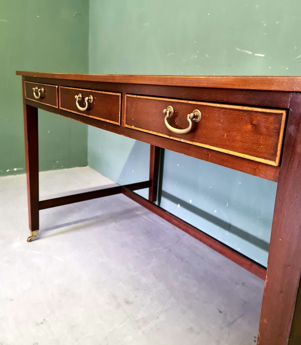 Classic english mahogany writing desk 20th century