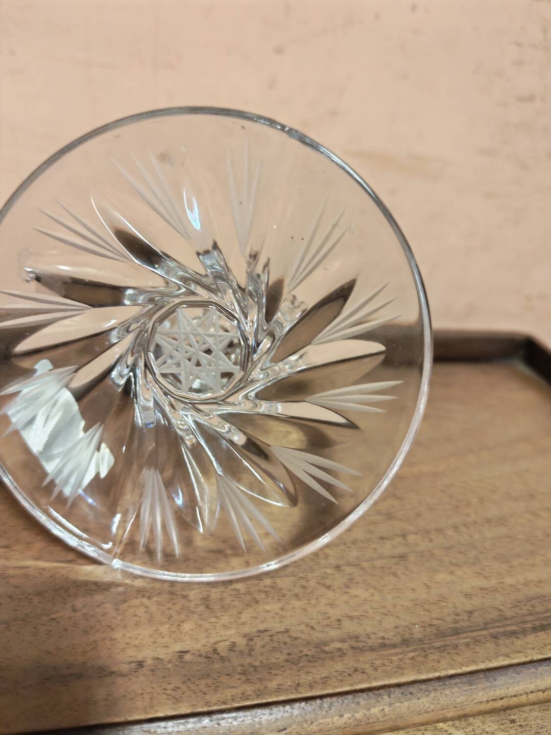 Pair of crystal candlesticks