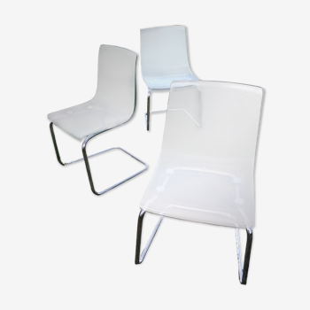 Set of 3 tobias chairs by carl öjerstam for ikea 90s