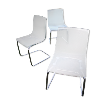 Set of 3 Tobias chairs by Carl Ojerstam for IKEA, 90s