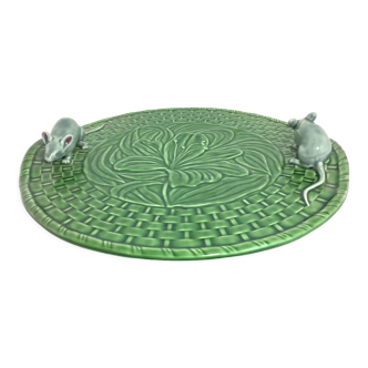Plateau à fromages signé Bordallo Pinheiro 32cm