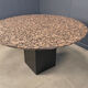 Table ronde en granit vintage, années 1970