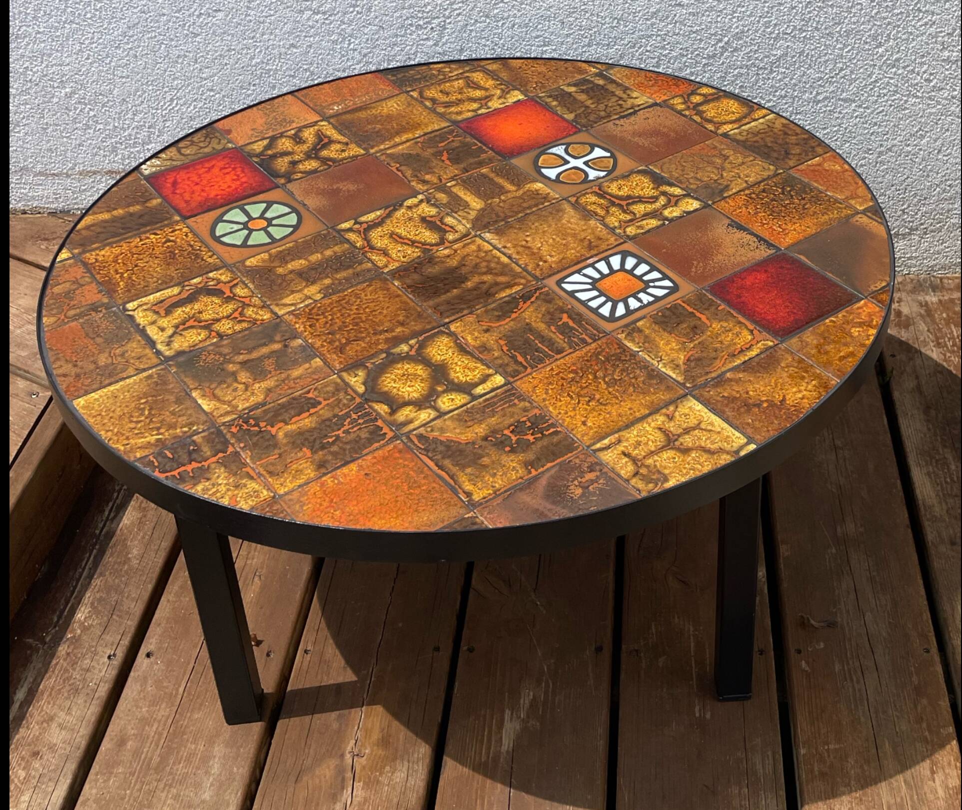 Ceramic coffee table by Jean Gregorieff