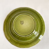 Assiettes Boch Trianon vert olive, années 60