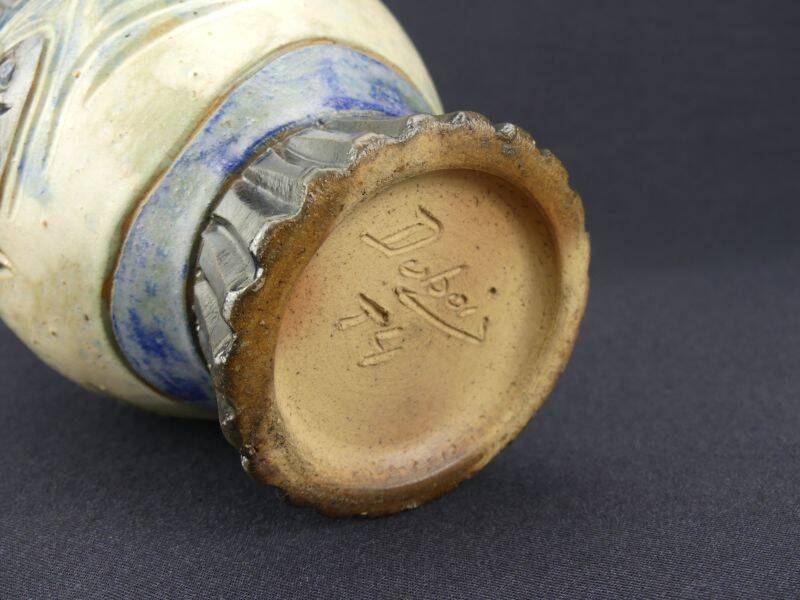 Stoneware vase from Bouffioulx signed Dubois