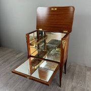 Marquetry bar cabinet, Louis XV style, 20th century