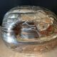 Walnut-shaped box in silver metal