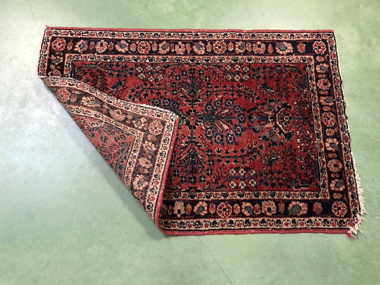 Pakistani rug in wool handmade 88x60cm