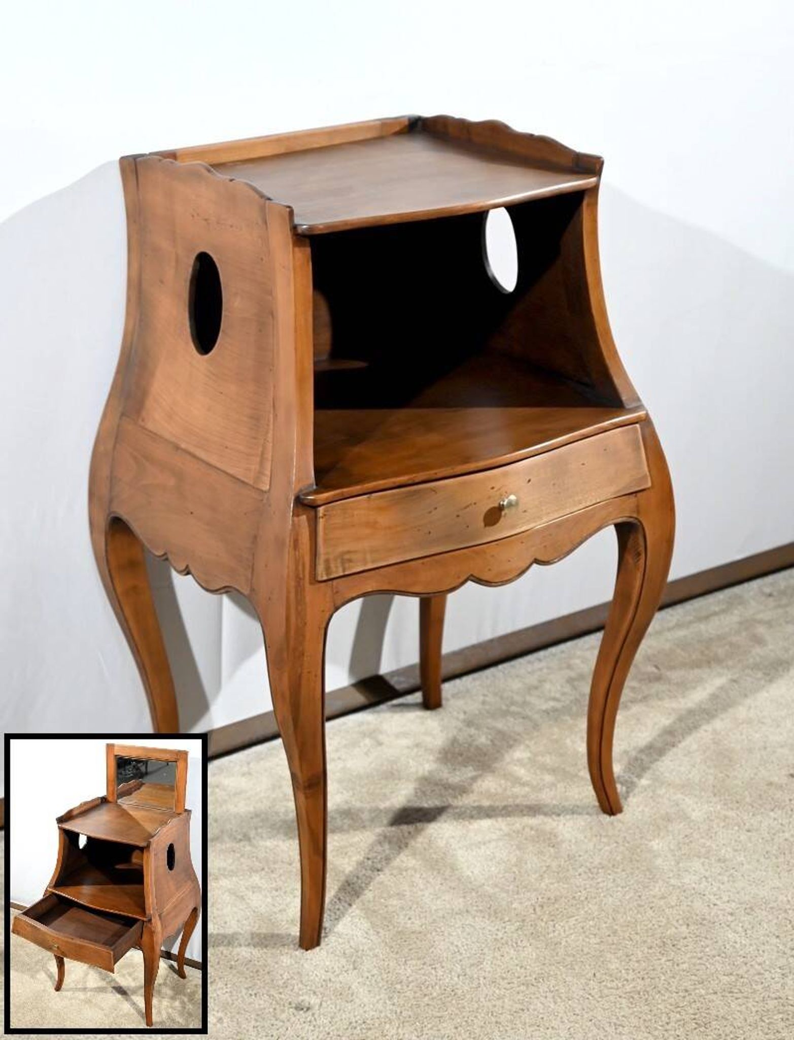 Red Cherry Snack Table, Louis XV style – 1st Part 20th