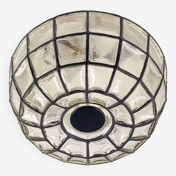 Mid-Century Glass Flush Mount from Limburg, Germany, 1960s