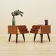 Danish teak bedside chests of drawers, 1960s