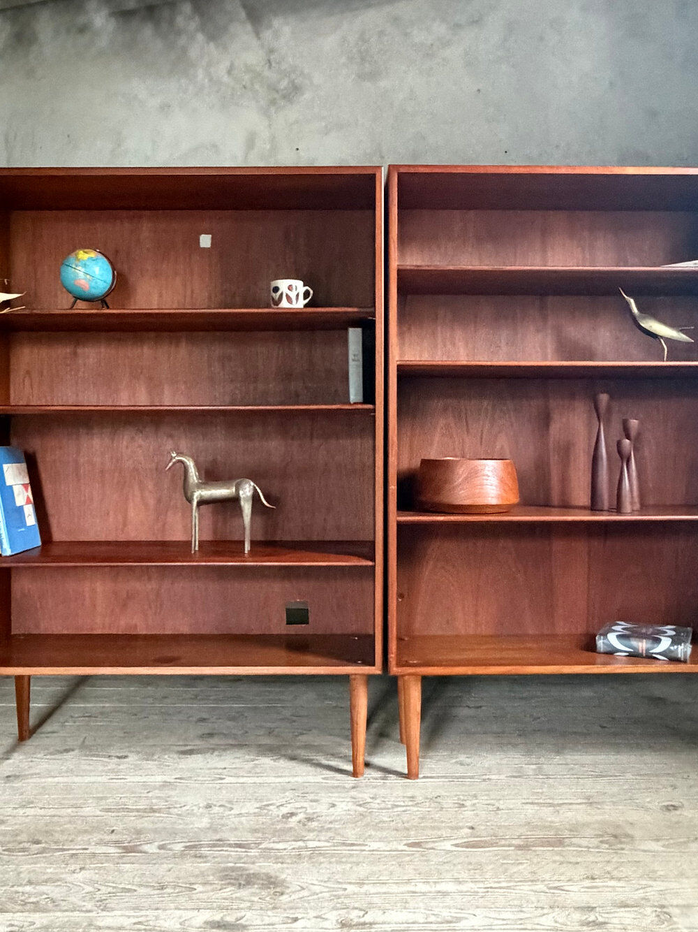 Vintage Scandinavian teak library by Borge Mogensen