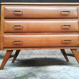 Commode en chêne années 50