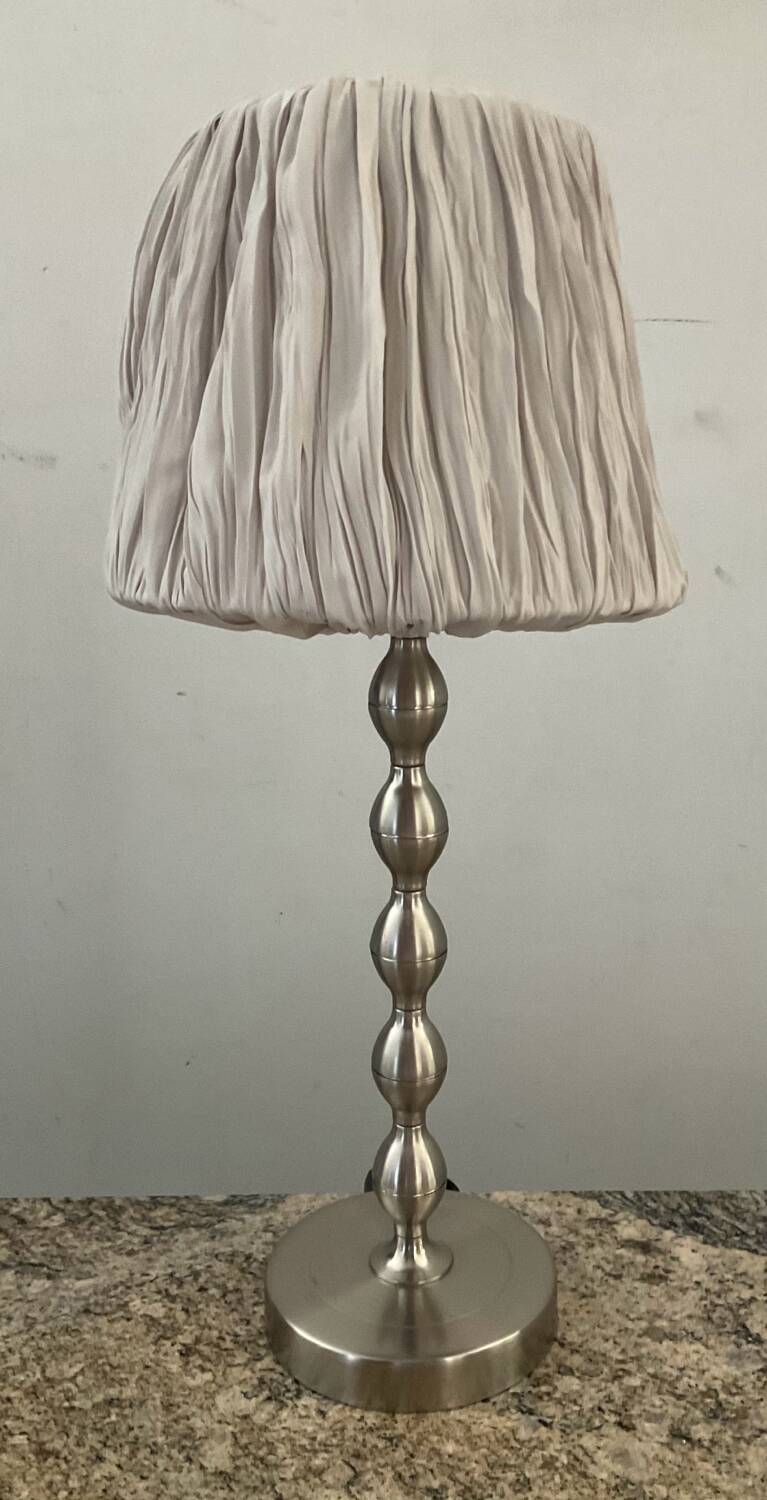 Vintage brushed aluminum lamp