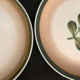 8 assiettes plates en faïence de Gien, 1970