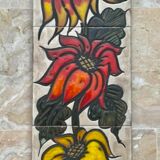 Vintage Vallauris ceramic painting "La Grange"