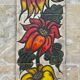 Vintage Vallauris ceramic painting "La Grange"