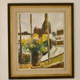 "Yellow Flowers by a Window"  by T. Stenbäck