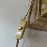 Vintage art deco beige marble lamp base