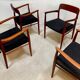 Danish teak model 56 chairs by Niels O. Møller for J.L. Møllers, 1954, set of 4