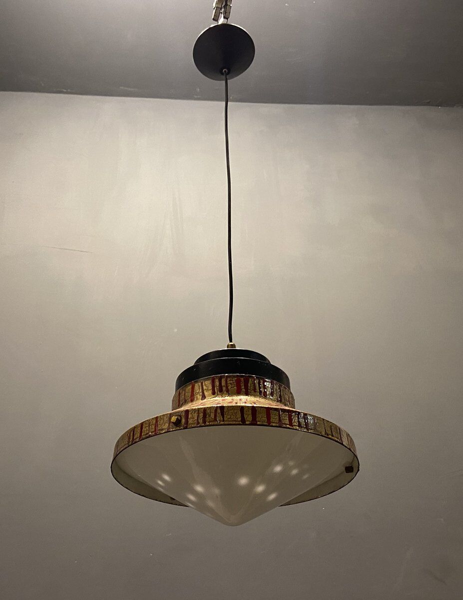 Mid-century gilded light pendant from esperia