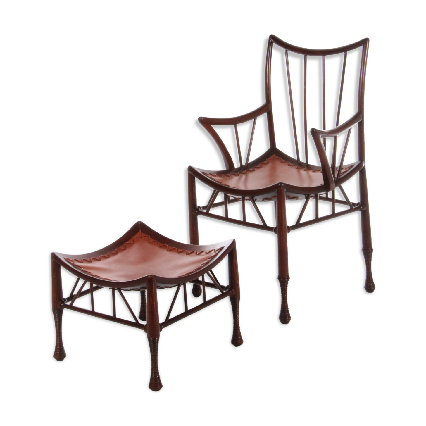 Liberty & Co Chair with footstool design by Thebe 1950