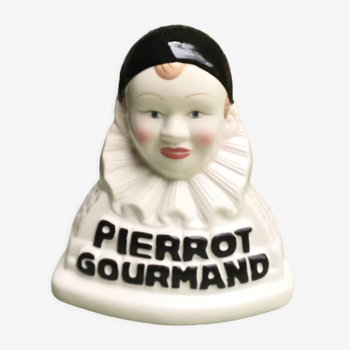 Display with advertising lollipop pierrot greedy porcelain