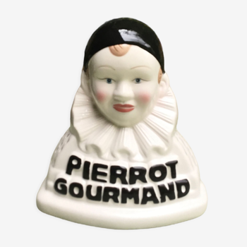 Présentoir à sucette publicitaire pierrot gourmand en porcelaine