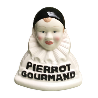 Présentoir à sucette publicitaire pierrot gourmand en porcelaine