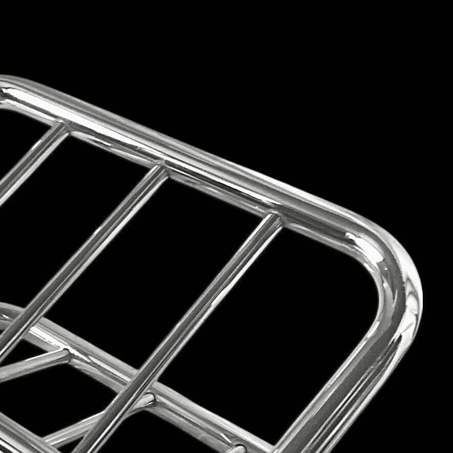 Vintage chrome metal magazine rack