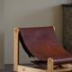 Francesco Lucianetti, Lounge chairs in leather and elm, Italian modern, 1960s