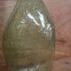 Biot water green colored bubble blown glass bottle