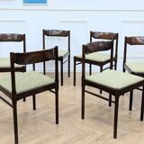 Set of 6 green Scandinavian chairs