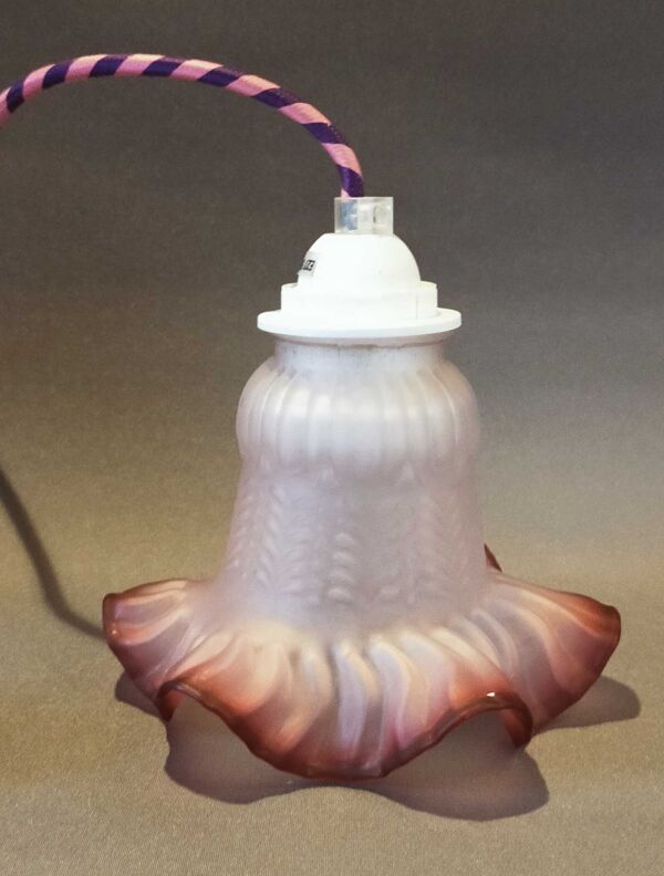 Tulipe de verre rose câble Vertigo