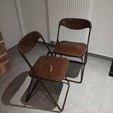 Pair of 2 folding chairs, design by Niels Gammelgaard - 1976s - vintage.