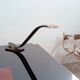 Cobra leather desk lamp by Traso Milano 1988