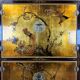 Vintage Chinese cabinet gold leaf / flowers and birds / bohemian