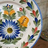 Ancienne assiette peinte à la main HB Locronan