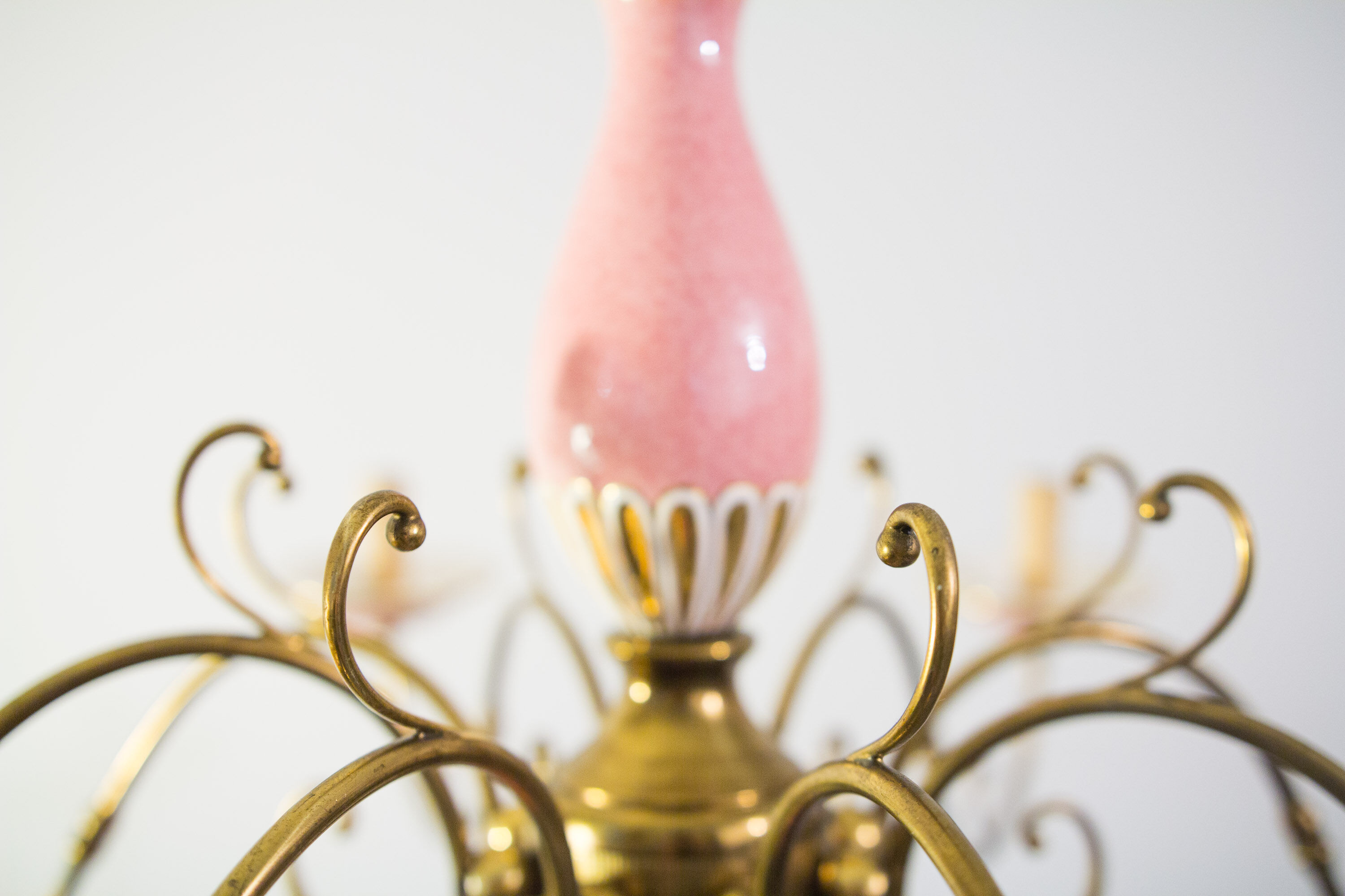 Flemish Ceramic Floral Chandelier