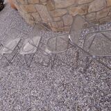 5 vintage 70'S chairs + Giancarlo Piretti Castelli support