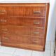Art Deco period banker's chest of drawers circa 1920 in mahogany and mahogany veneer