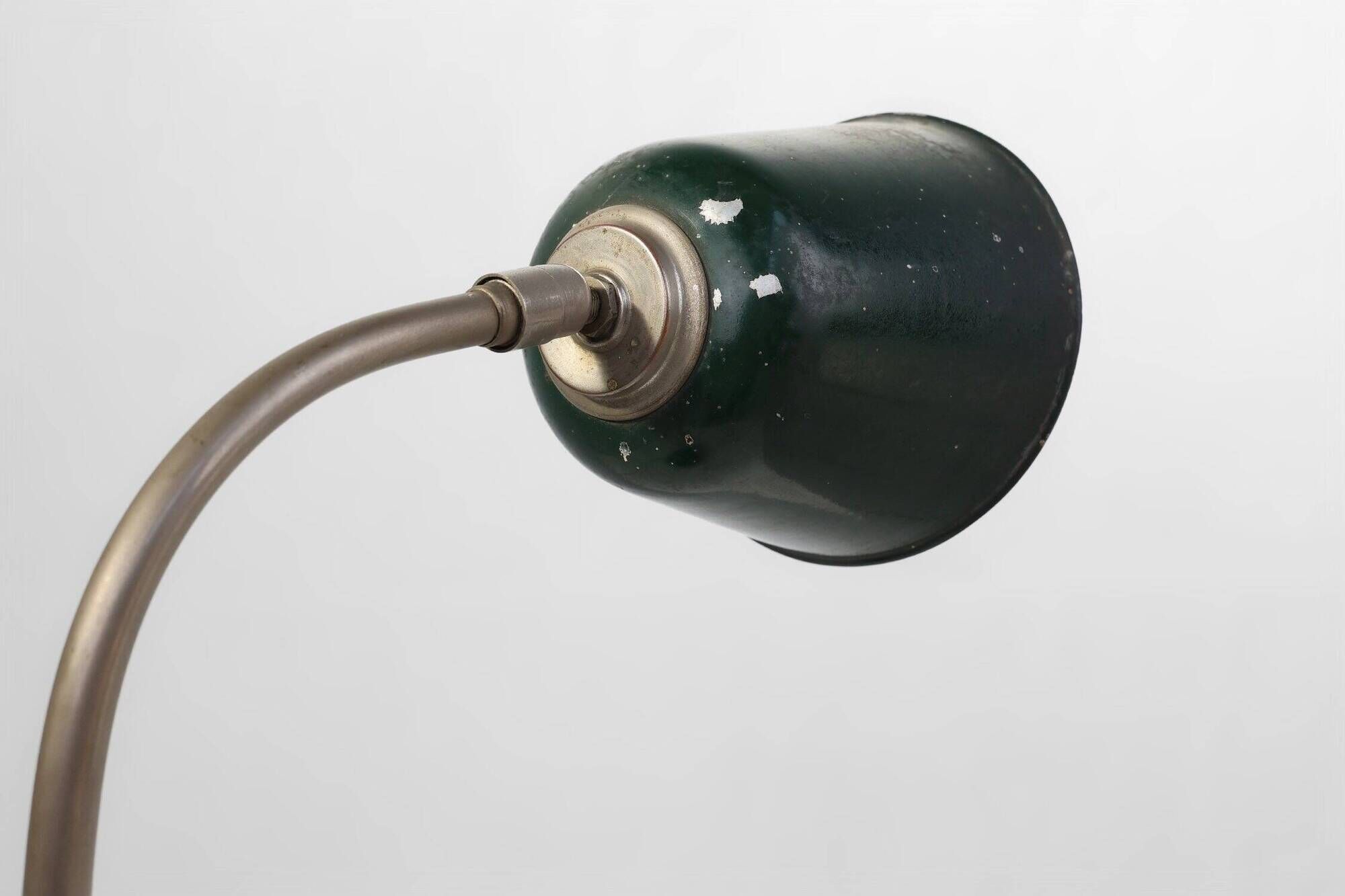 Vintage Industral Metal Desk Lamp, France, 1920s