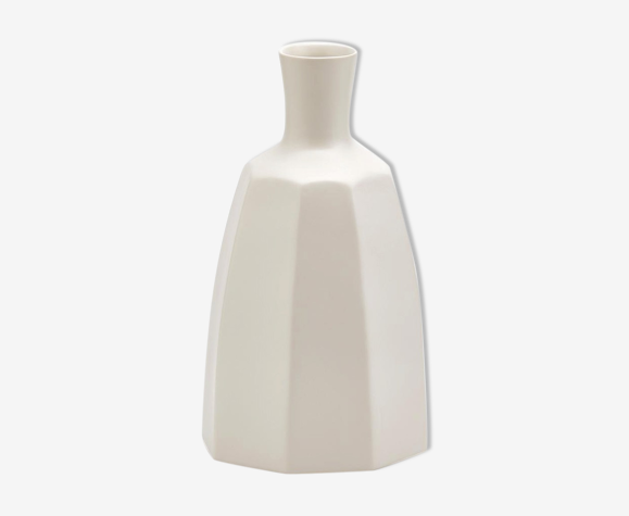 Vase en ceramique style antique blanc 21cm